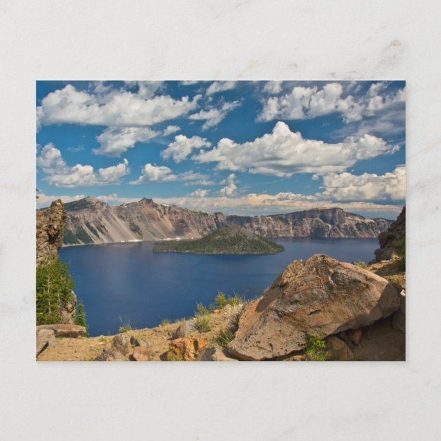 Crater Lake and Wizard Island, Crater Lake Postcard (Front)