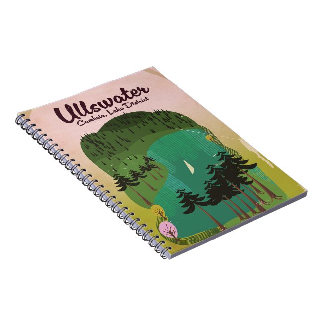 Crater lake Canada Travel poster Notebook (Right Side)