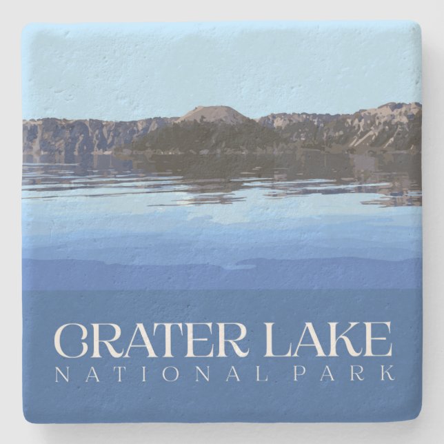 Crater Lake Coaster, National Park Stone Coaster (Front)