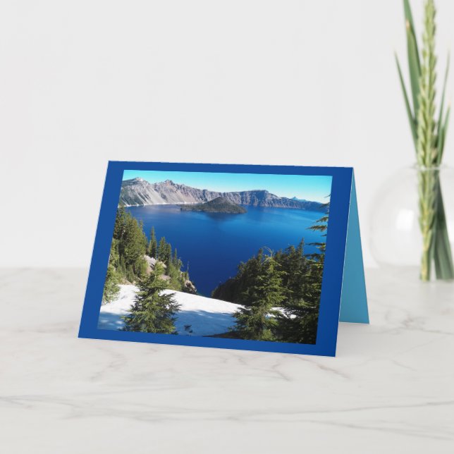 Crater Lake Happy Birthday Card (Front)