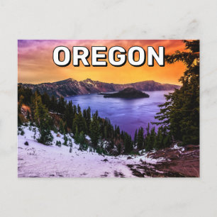 Crater Lake In Oregon Postcard