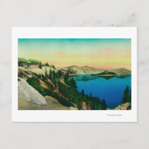 Crater Lake Lodge overlooking Lake Postcard
