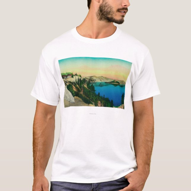Crater Lake Lodge overlooking Lake T-Shirt (Front)