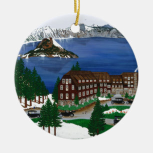 Crater Lake National Park Ceramic Ornament