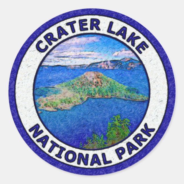 Crater Lake National Park Classic Round Sticker (Front)