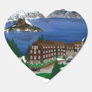 Crater Lake National Park Heart Sticker