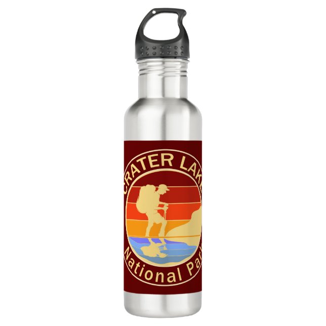 Crater Lake National Park Hiking 710 Ml Water Bottle (Front)