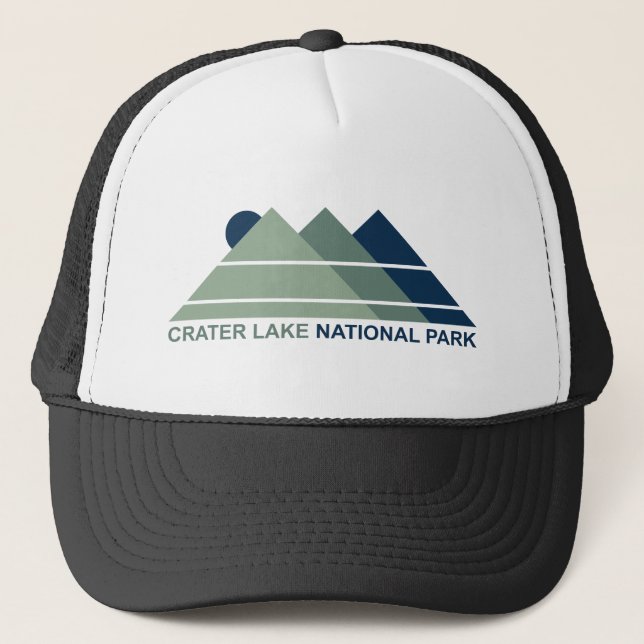 Crater Lake National Park Mountain Sun Trucker Hat (Front)