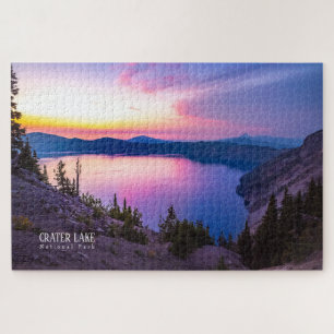 Crater Lake National Park Oregon At Sunset Jigsaw Puzzle
