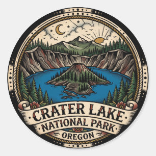 Crater Lake National Park Oregon Classic Round Sticker