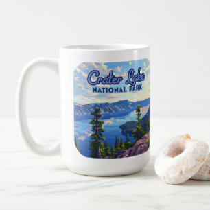 Crater Lake National Park Oregon Retro Coffee Mug