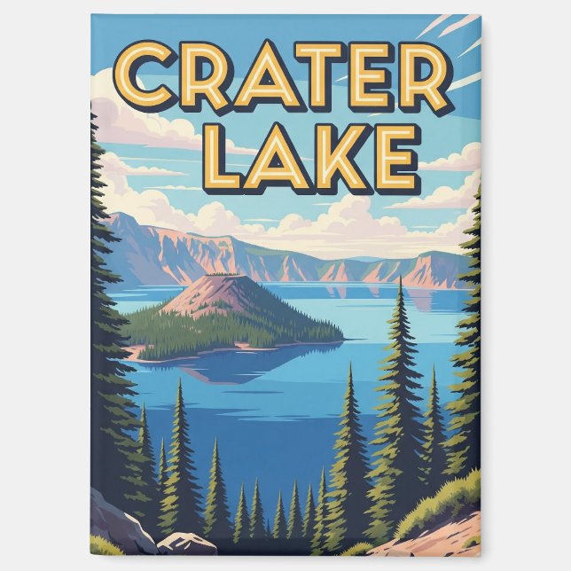 Crater Lake National Park Oregon Travel Magnet (Front)