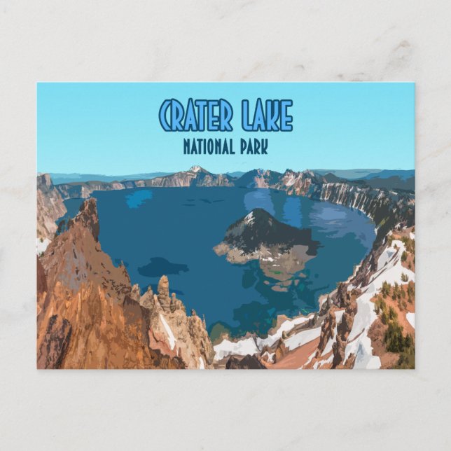 Crater Lake National Park Oregon Vintage Postcard (Front)