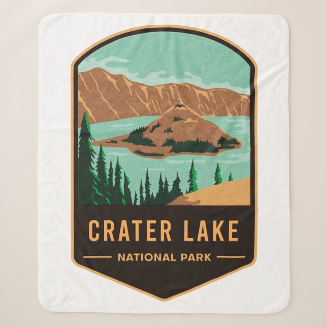 Crater Lake National Park Sherpa Blanket (Front)