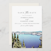 CRATER LAKE National Park Skyline Save the Date