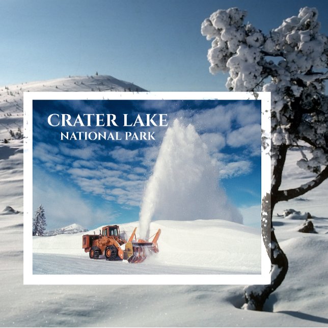 Crater Lake National Park Snowplow Plowing Snow Postcard (Creator Uploaded)