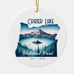 Crater Lake National Park Souvenir Gift Ceramic Ornament