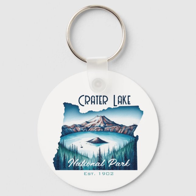 Crater Lake National Park Souvenir Gift Keychain (Front)