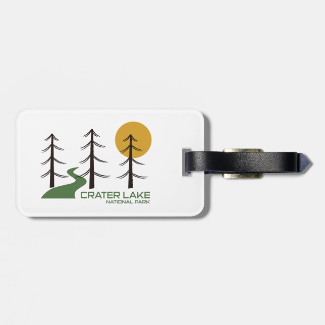 Crater Lake National Park Trail Luggage Tag (Back Horizontal)