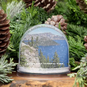 Crater Lake National Park Travel Photo Snowglobe