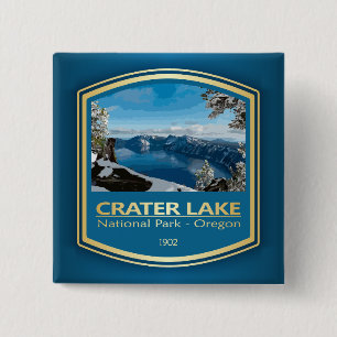 Crater Lake NP (PF1) 2 Inch Square Button