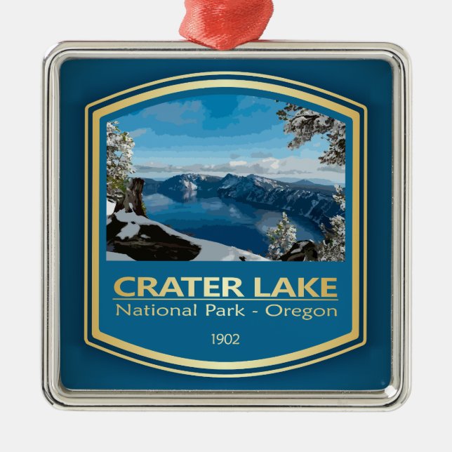 Crater Lake NP (PF1) Metal Ornament (Front)