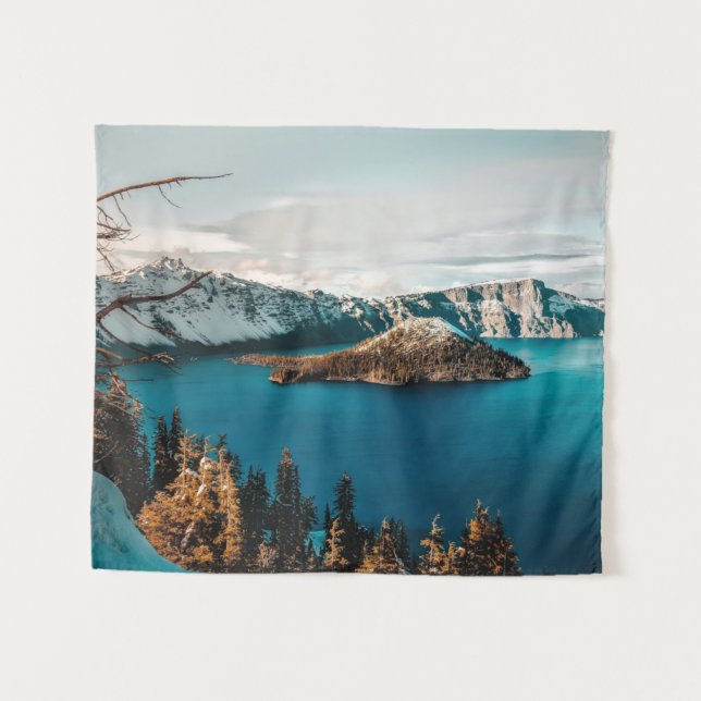 Crater Lake of Southern Oregon  Tapestry (Front (Horizontal))