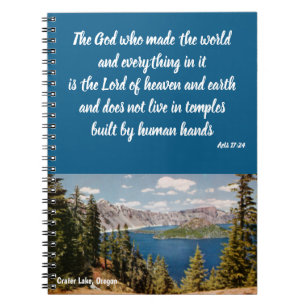 Crater Lake Oregon Christian Notebook