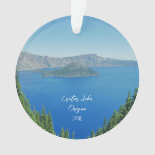 Crater Lake Oregon Scenic Photo Ornament