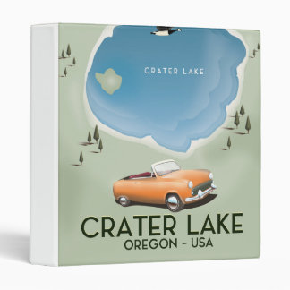 Crater Lake Oregon Travel map poster Binder