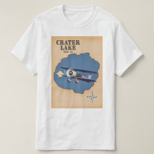 Crater Lake Oregon USA vintage map T-Shirt