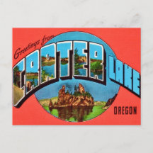 Crater Lake Oregon Vintage Greeting