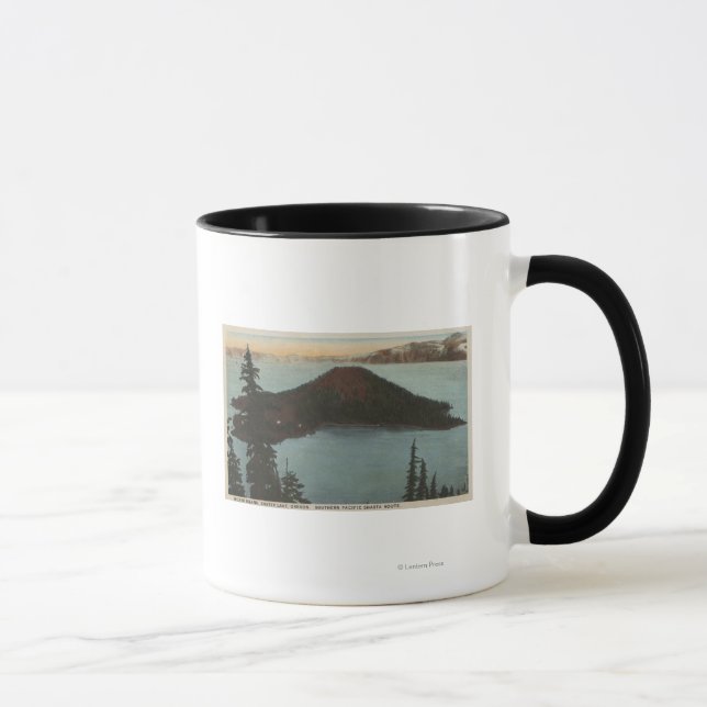 Crater Lake, Oregon - Wizard Island View #1 Mug (Right)