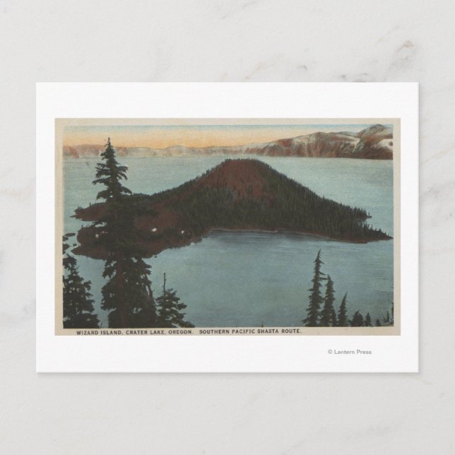 Crater Lake, Oregon - Wizard Island View #1 Postcard (Front)