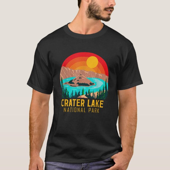 Crater Lake Souvenir National Park Hiking Nature  T-Shirt (Front)
