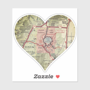 Crater Lake Vintage Map