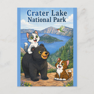 Crater National Park Postcard by Catnaps-N-Chaos