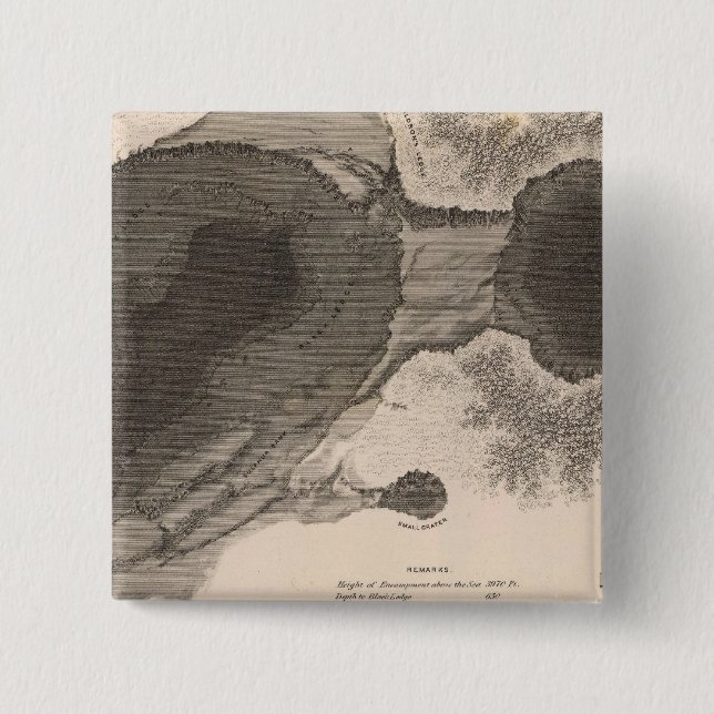 Crater of Kilauea, Hawaii 2 Inch Square Button (Front)