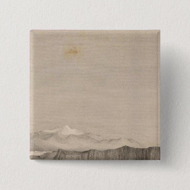 Crater of Mokuaweoweo, Hawaii 2 Inch Square Button (Front)