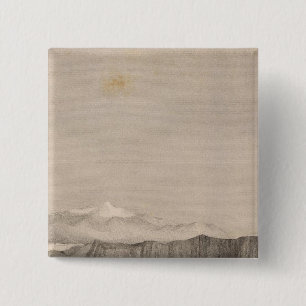 Crater of Mokuaweoweo, Hawaii 2 Inch Square Button