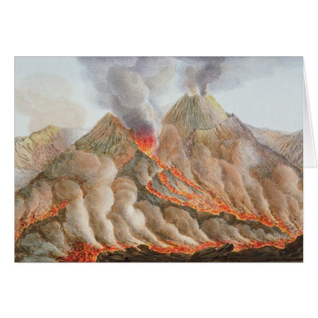 Crater of Mount Vesuvius from an original drawing (Front Horizontal)