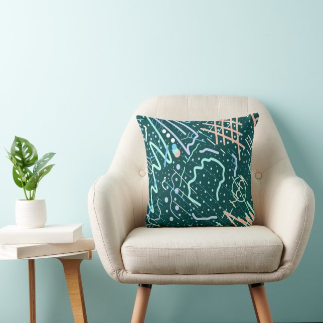 Craters and Comets Throw Pillow (Chair)