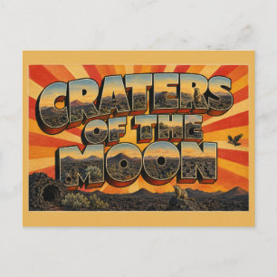 Craters of the Moon Idaho Lava Cinder Cone Art Postcard
