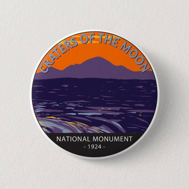 Craters of the Moon National Monument Idaho  2 Inch Round Button (Front)