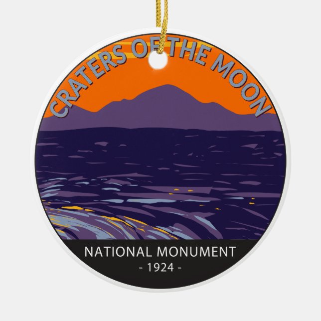 Craters of the Moon National Monument Idaho Ceramic Ornament (Front)