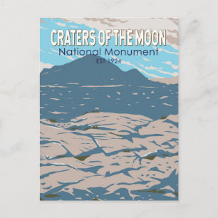 Craters of the Moon National Monument Idaho Retro Postcard