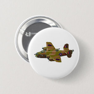 Cratoon retro bomber 2 inch round button