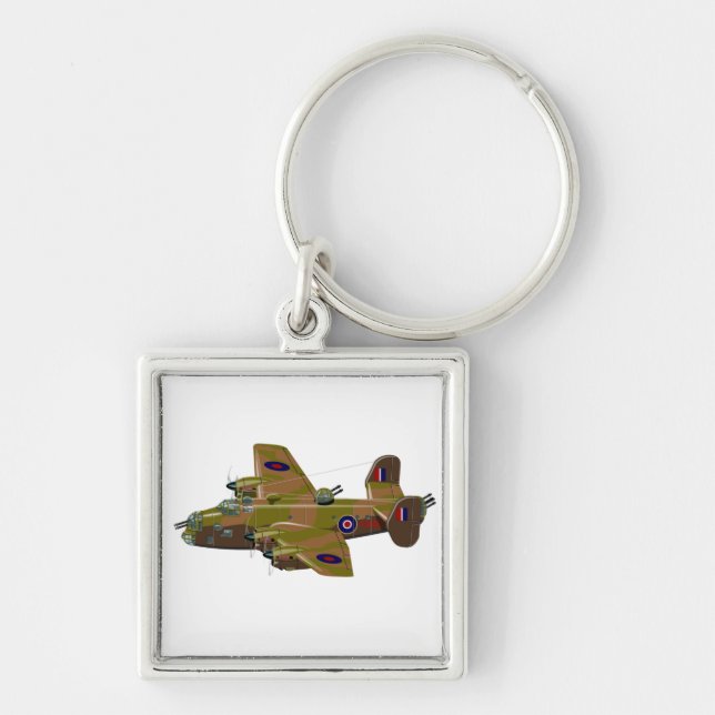 Cratoon retro bomber keychain (Front)