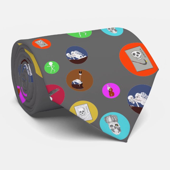 Cravate ドット柄のドクロ（Skeleton of dot pattern） (Roulé)