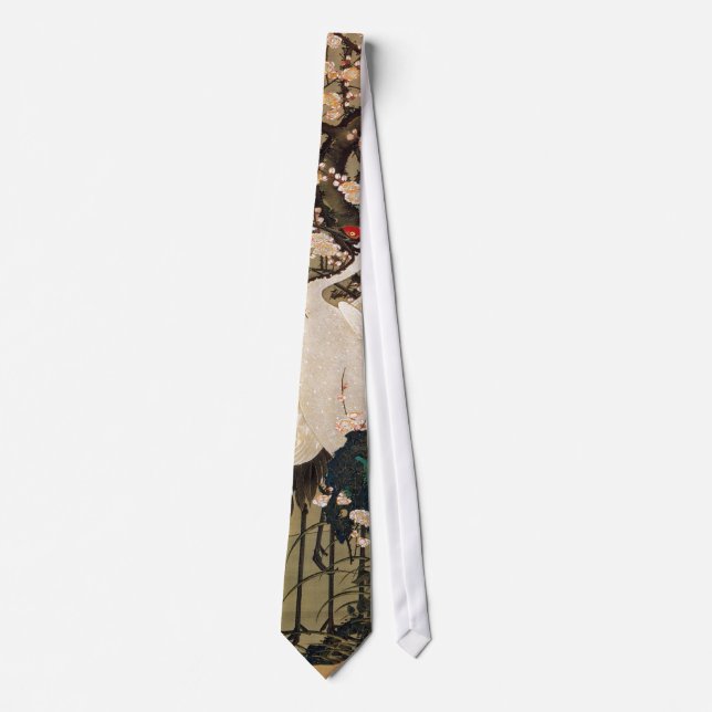 Cravate 15. 梅 花 群 鶴 図, 若 Plum Blossoms & Cranes, Jakuchú,  (Devant)